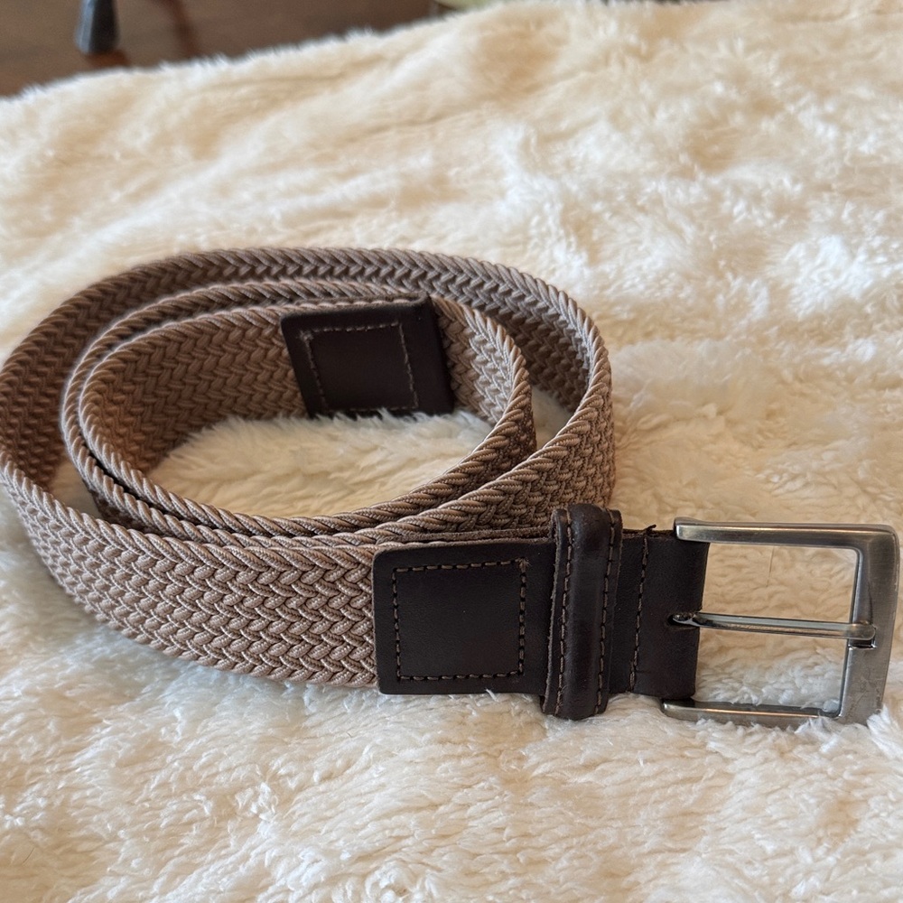 Men's Tan Woven Belt